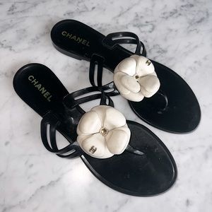 Chanel Camellia Sandals
